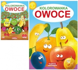 Kolorowanka Owoce<br>okładka: Miękka - Wymiary 210x297mm - Hurtownia Zabawek Poznań