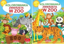 Kolorowanka Zwierzęta W Zoo<br>okładka: Miękka - Wymiary 210x297mm - Hurtownia Zabawek Poznań