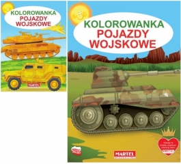Kolorowanka Wojskowe Pojazdy<br>okładka: Miękka - Wymiary 210x297mm - Hurtownia Zabawek Poznań