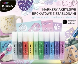 Markery Akrylowe Brokat 10 Kol, Kieda - Hurtownia Zabawek Poznań