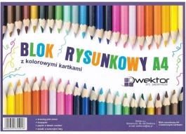 Blok Rysunkowy A4 Kolor<br>opakowanie Zbiorcze 10 Szt - Hurtownia Zabawek Poznań