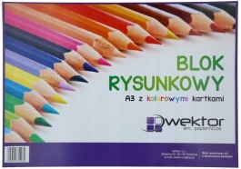 Blok Rysunkowy A3 Kolor<br>opakowanie Zbiorcze 10 Szt - Hurtownia Zabawek Poznań