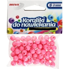 Koraliki Różowe 8mm - Hurtownia Zabawek Poznań
